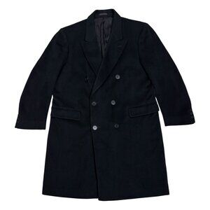 NINO CERRUTI RUE ROYALE Pure Wool Vintage 90s Designer Trench Pea Coat Men Large